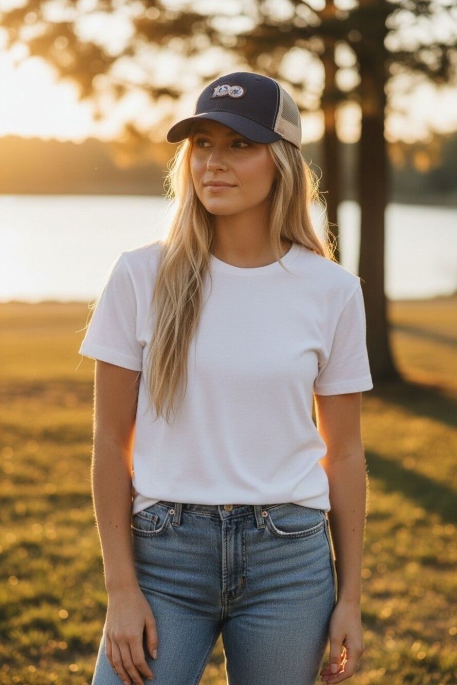 Chiricahua National Monument 100 Year Trucker Hat Navy / Off-White